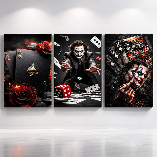 Joker inspired dark aesthetic wooden wall art frame
