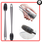 Silicone Bottle & Glass Cleaning Brush, soft silicone bristles, for home & travel