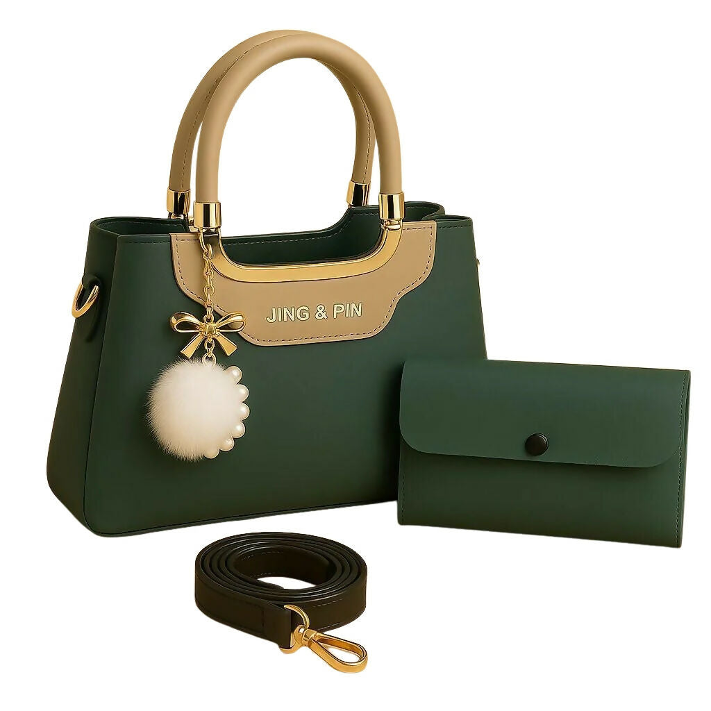 Structured Tote Handbag Collection, Elegant Multi-Color Set