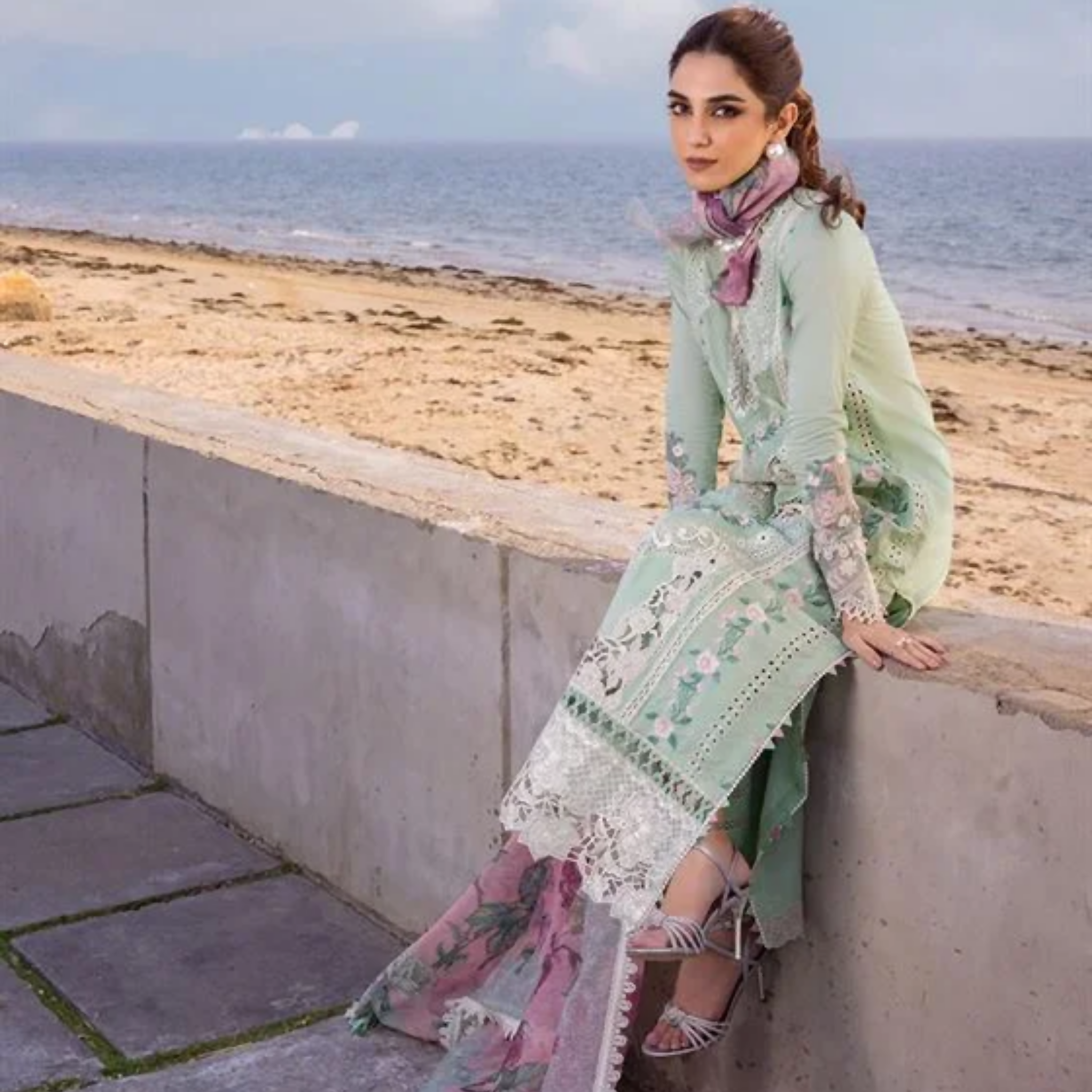Unstitched Suit, Saira Rizwan Luxury (Keshi – SRLL24-02), Pure Lawn Fabric