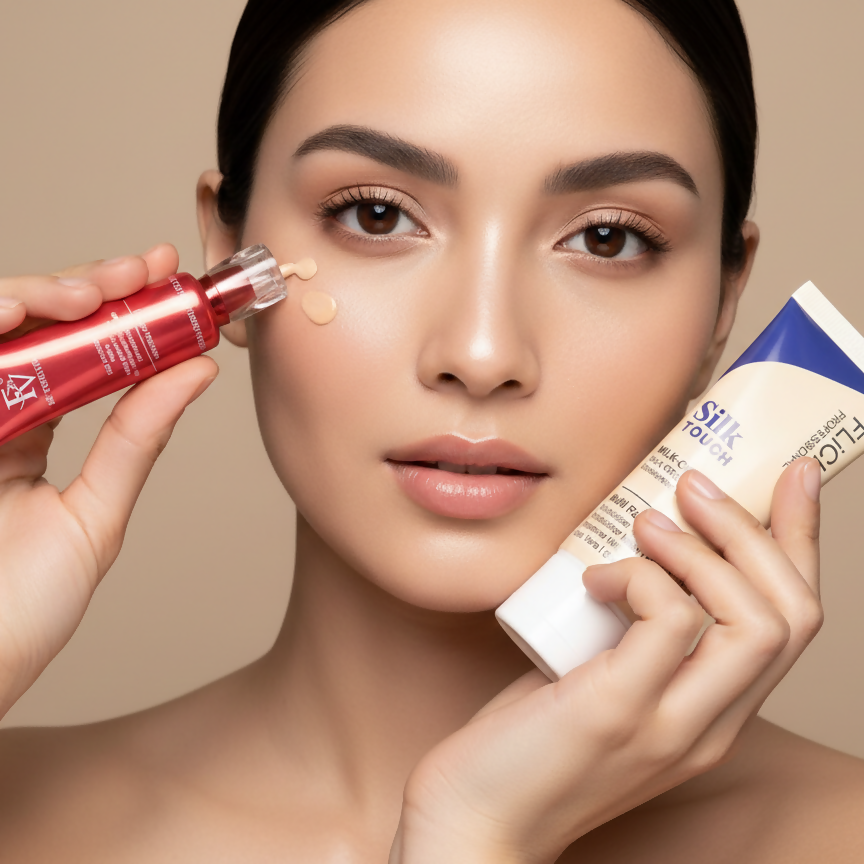 Flicka 2-In-1 Makeup Deal – Primer (60g) + Foundation (30g) Combo