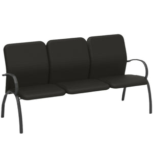 Three Seater Bench, MS Tube Frame with Leatherette Upholstery, for Home & Office