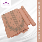 Unstitched Suit, Elegant Lawn with Embroidered Front & Boti Sleeves