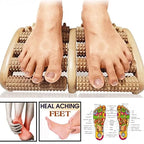 Wooden Foot Roller Massager | Manual Reflexology Therapy Tool for Pain Relief, Stress Relaxation & Foot Care