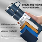 3-Cup 500ml Double-Wall Stainless Steel Vacuum Flask Set – Hot & Cold Travel Thermos