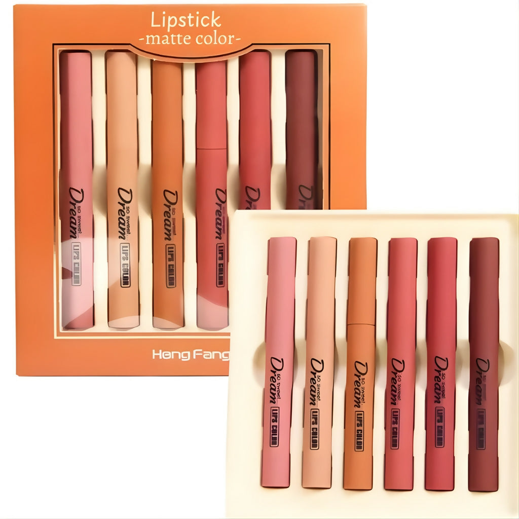 Matte Dream Lipstick Set, Long-Lasting Waterproof Nude Shades