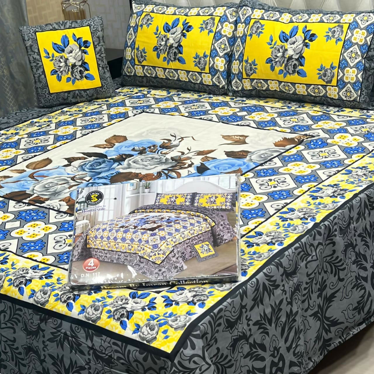 3 D PANAL BEDSHEET CRYSTAL COTTON