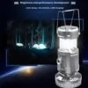 6 in 1 portable outdoor LED camping lantern with fan solar charge rechargeable light energy saving tent lamp flashlight