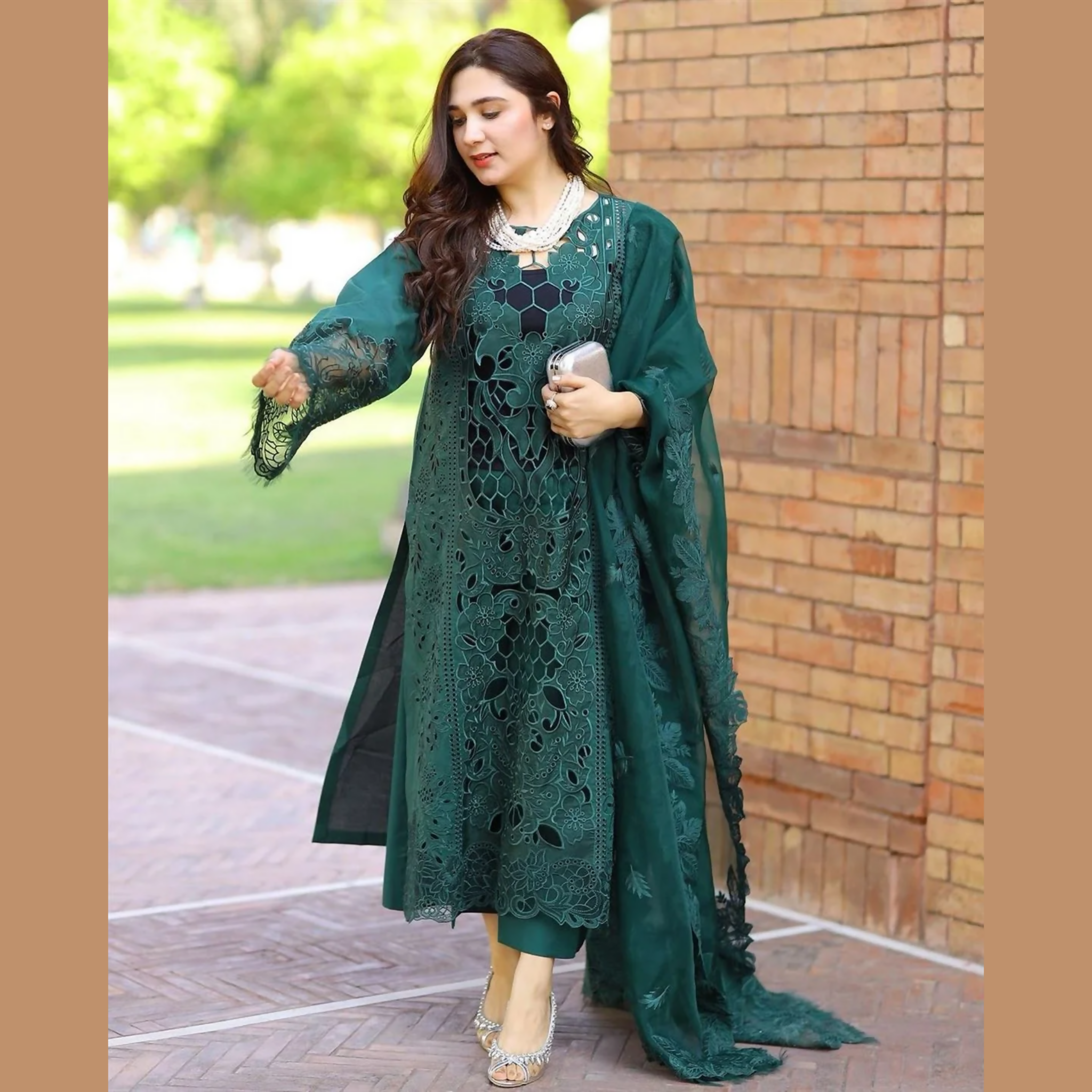 Unstitched Suit, Bin Ilyas Three Piece Luxury, Premium Pure Lawn Fabric