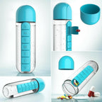 2-in-1 Medicine Organizer with Water Bottle