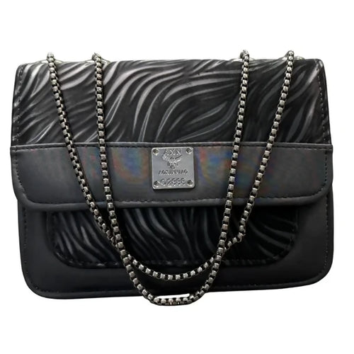 Luxury Women’s Shoulder Bag in Charcoal Black Faux Leather for Casual, Work, and Formal Use