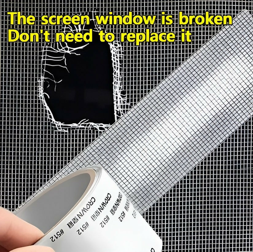 Window Screen Net Repair Tape – Strong Adhesive Mesh Tape for Door & Window Screen Repair, Easy Fix for Holes and Tears | 2 Meter