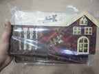 Decorative wooden House Key Holder _ wall Mounted key organizer with 6 Hooks & Marple Finish Design
