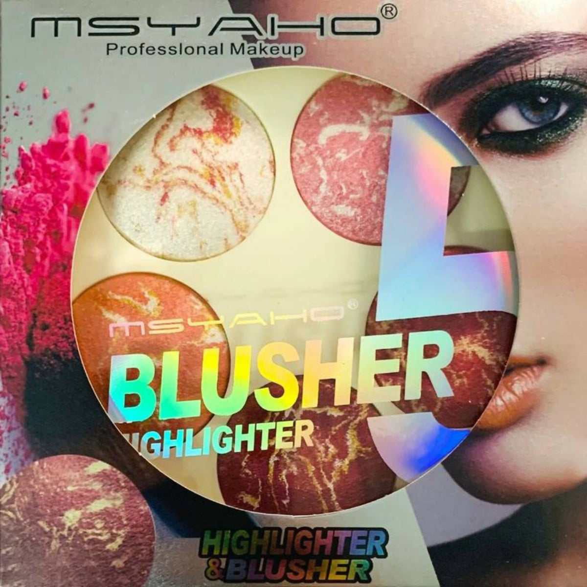 5-in-1 MSYAHO Professional Makeup Palette – 3D Highlighter, Blusher, Contour, Bronzer & Illuminator