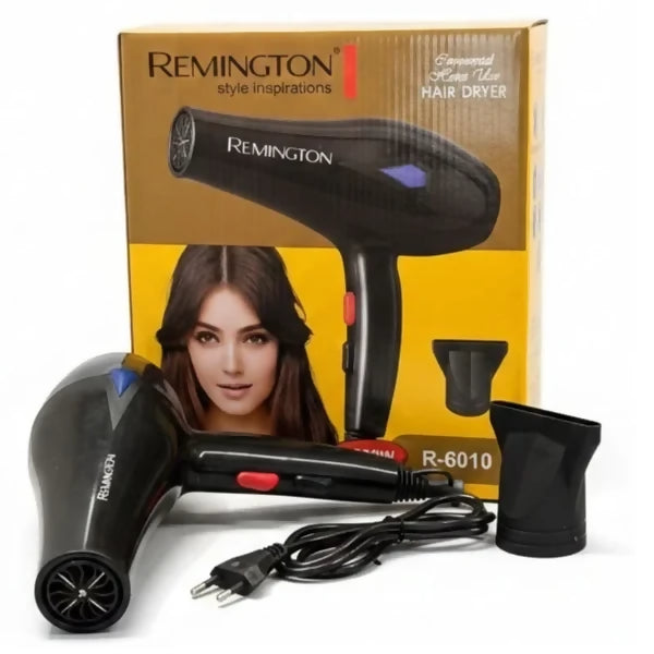 Remington Hair Dryer R-6010 Professional Ionic Dryer with 3 Speed Settings and DC Strong Motor