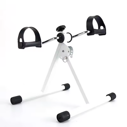 Folding Pedal Exerciser, Mini Exercise Bike Under Desk Bike Foot Pedal Exerciser, Foot Hand Cycle Portable Peddler Machine Bicycle Exerciser Arm Leg Exerciser while Sitting