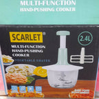 Manual Hand Push Chopper, Unbreakable Body with 2.4L Capacity, for Vegetables & Meat