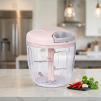 Manual Pull-String Household Vegetable Cutter & Meat Chopper – Multi-Function Hand - 3 Blade