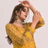 Dress Set, Elegant Gold Embroidered 3-Piece Chiffon, for Women