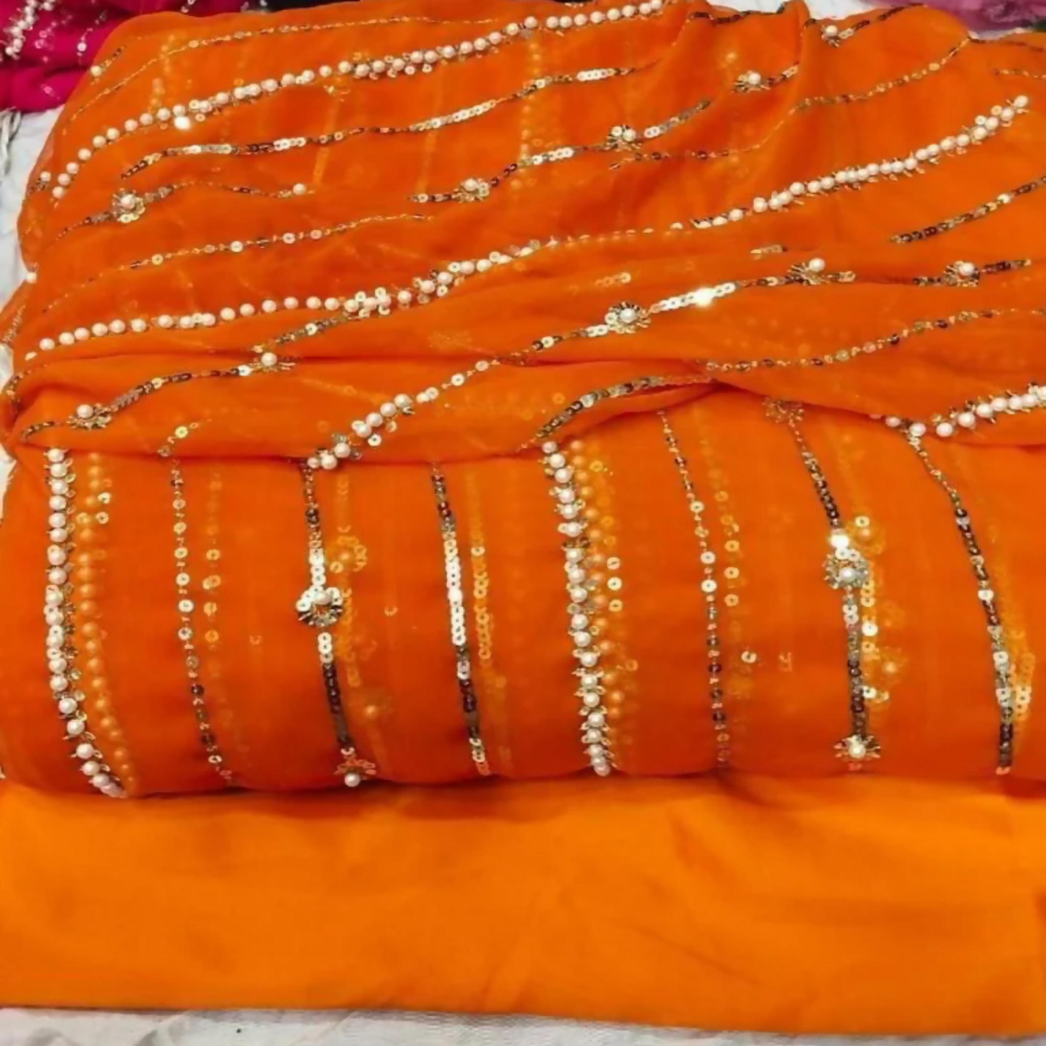 Chiffon Moti Collection, Embroidered Handwork Shirts & Dupattas