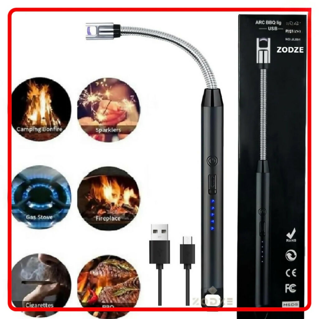 Electric Arc USB Rechargeable Lighter, 360° Flexible Neck