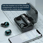 M10 TWS Wireless Bluetooth Earbuds – 9D Noise Reduction with Digital Display Charging Case