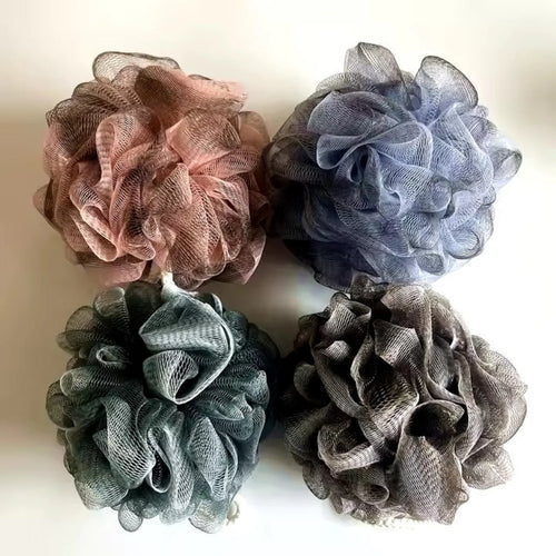 (1 pcs)Soft Mesh Bath Sponge – Exfoliating Body Scrubber Random color - Extra Soft Body Loofah Bath Sponge – Gentle Exfoliating Shower Pouf for Radiant, Smooth Skin – Mesh Shower Scrubber for Men &amp; Women - Random Color