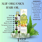 Alif organics Natural Hair oil | Infused with Herb & Botanical oils| Promotes Growth & Reduces Hair fall |200ML