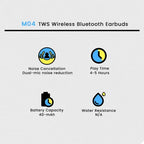 Earbuds, Professional Display STEREO 895B Wireless Bluetooth, and Type C Charging