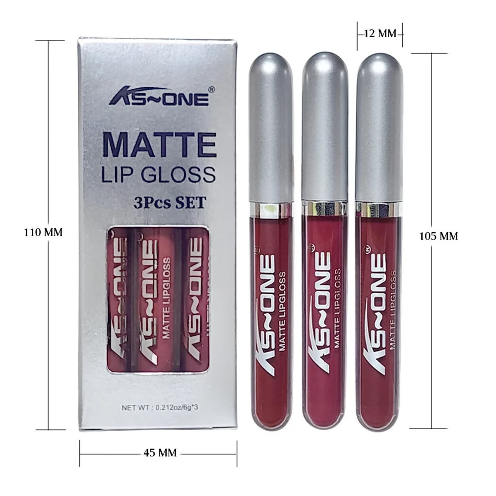 KS One Matte Lipgloss – 3-Piece Set