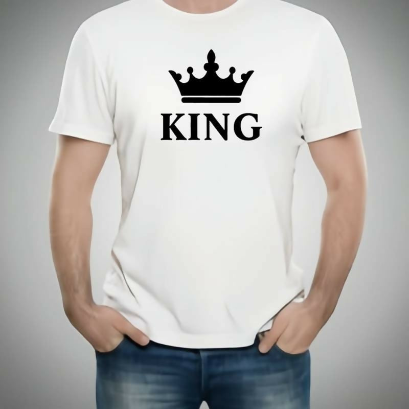 Combo Of King, Queen, Prince & Princes Style White T-Shirt with Cute Design
