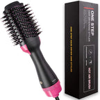 One Step Hot Air Brush | 3-in-1 Dryer, Straightener & Volumizer for Effortless Styling
