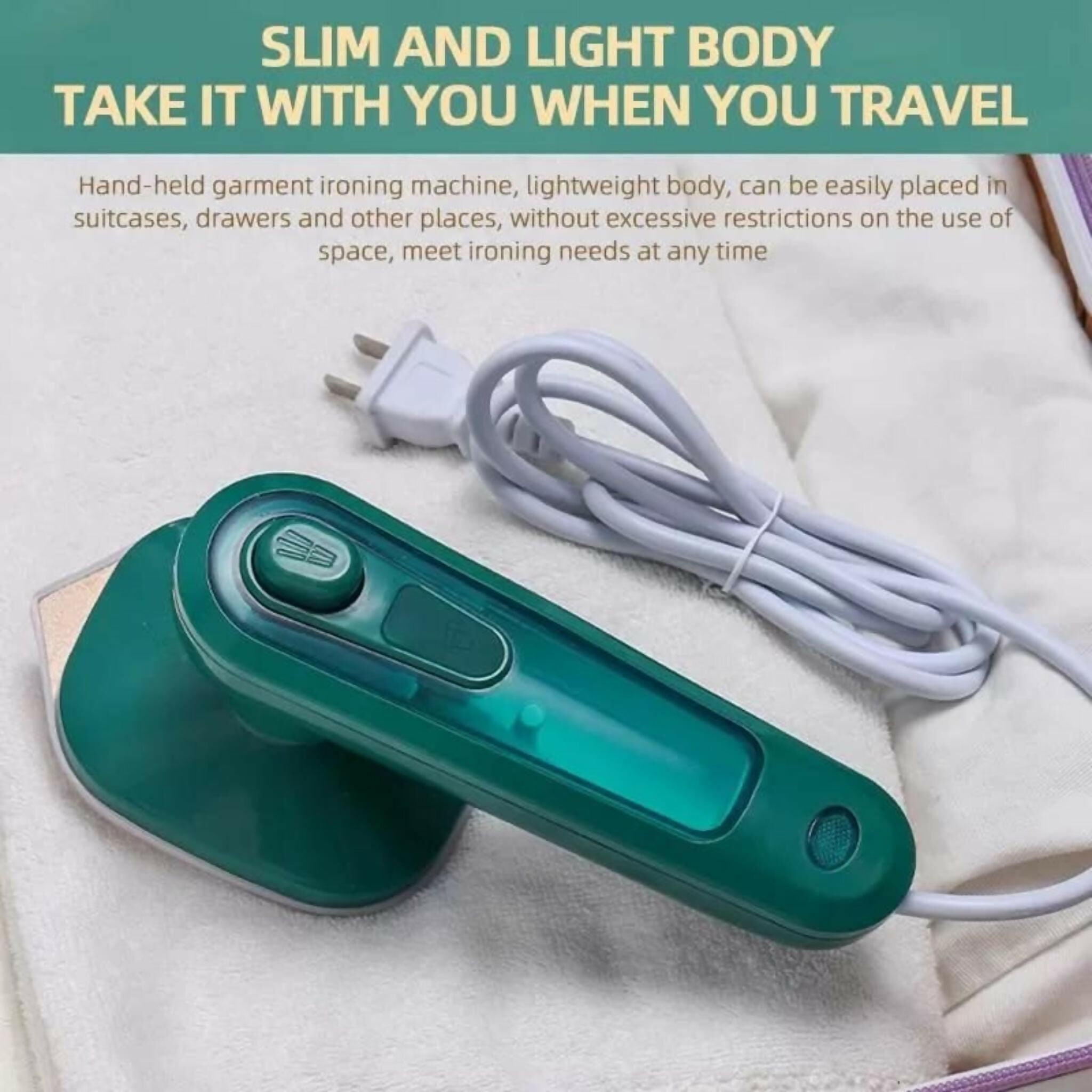 Professional Micro Steam Iron – Portable Handheld Dry & Wet Combo Garment Steamer for Travel & Home