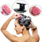 Scalp Shampoo Massager Brush with Soft Silicone Bristles | Hair & Scalp Scrubber | Random Color