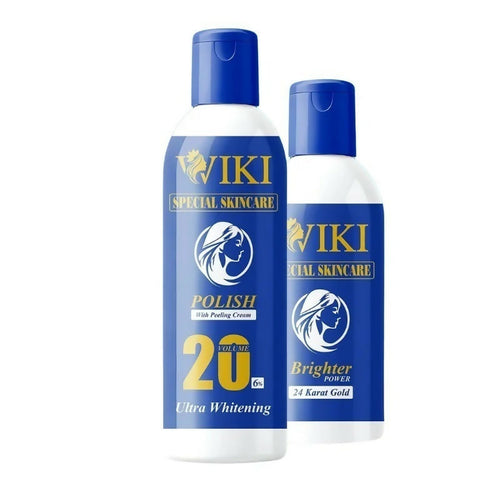 Viki Special Skincare Duo: Ultra Whitening 20 Volume Polish & 24K Gold Brighter Power Kit