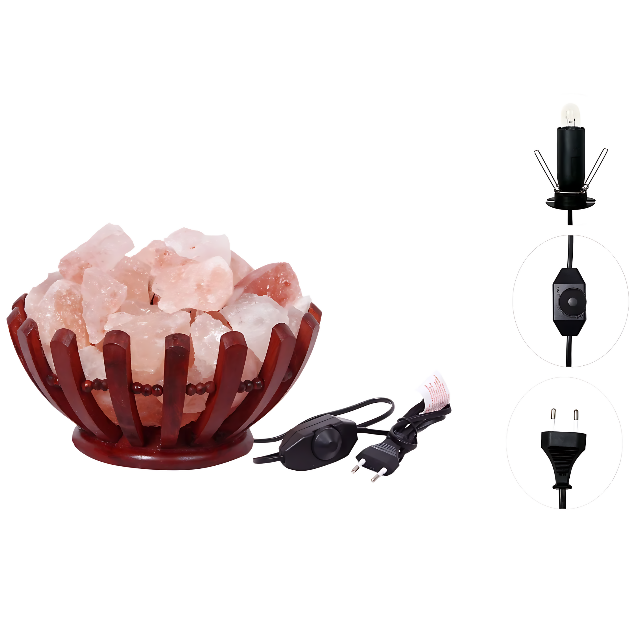 Pink Crystal Basket Lamp