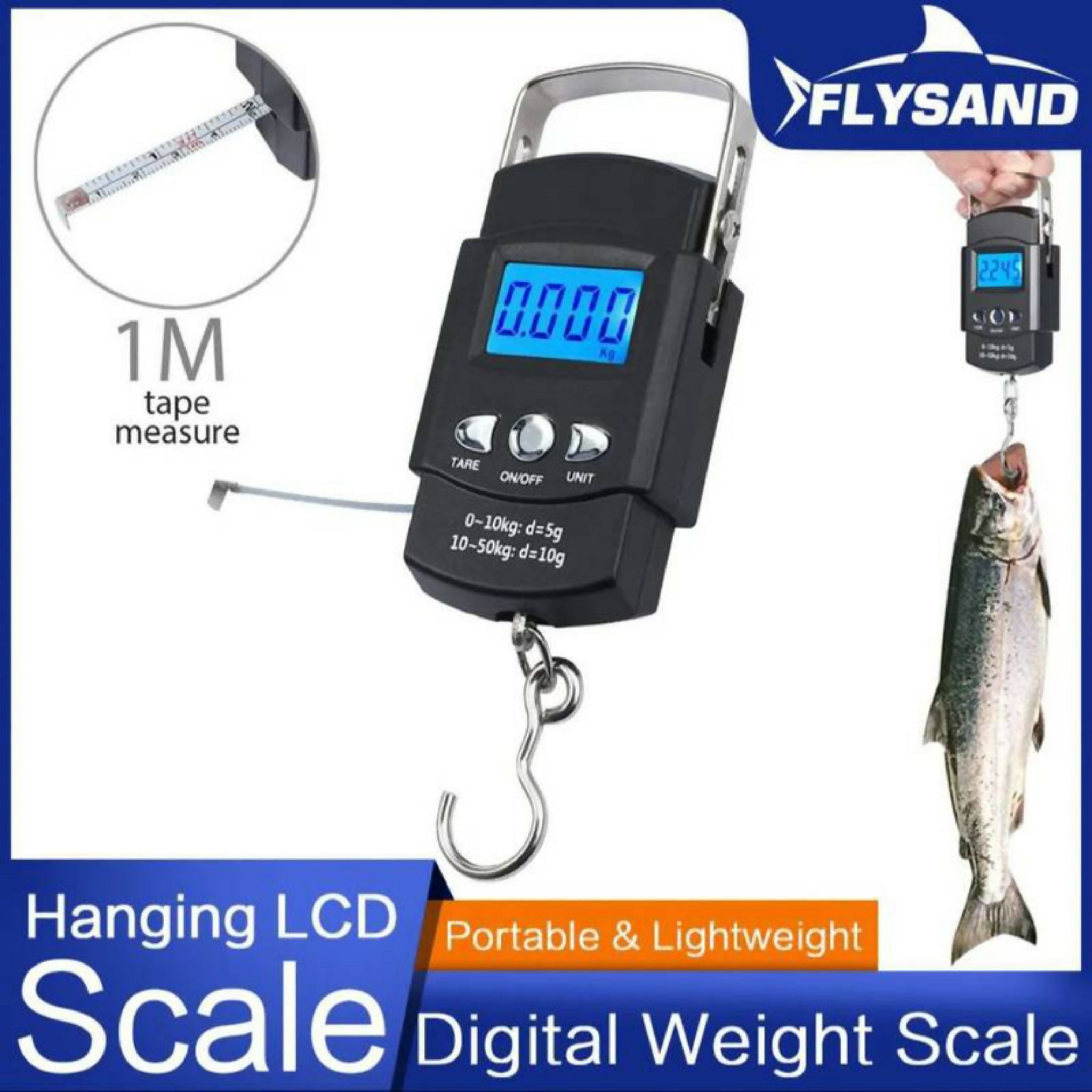 50Kg Digital Luggage Scale – 5g LCD Handheld Electronic Weight Scale