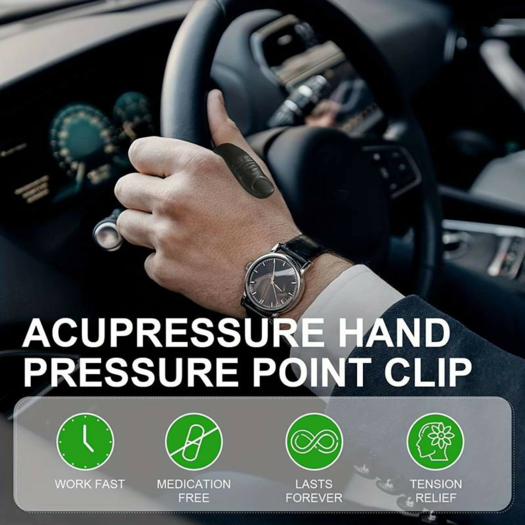 Original Sugar Control LI4 Acupressure Point Clip – Wearable Hand Pressure Point Clip for Relaxation & Tension Relief