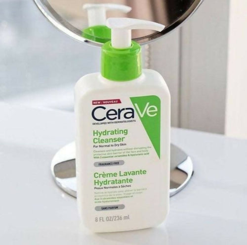 CeraVe Hydrating Cleanser with Hyaluronic Acid & Ceramides – Moisturizing Face Wash for Normal to Dry Skin (236ml)