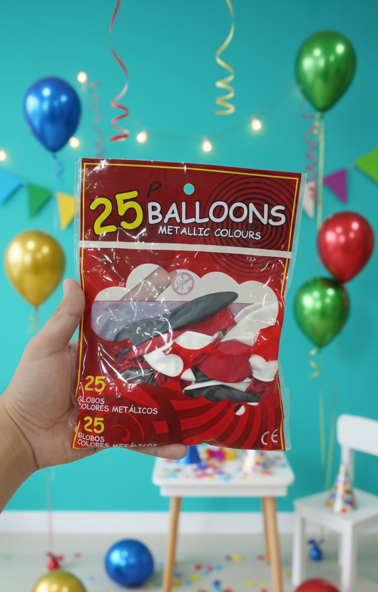Party Balloon pack |25pcs|Random color|Perfect for birthdays,Events & celebrations