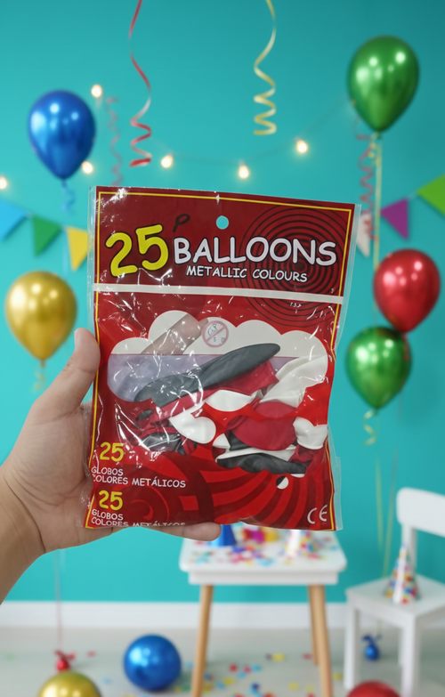 Party Balloon pack |25pcs|Random color|Perfect for birthdays,Events & celebrations