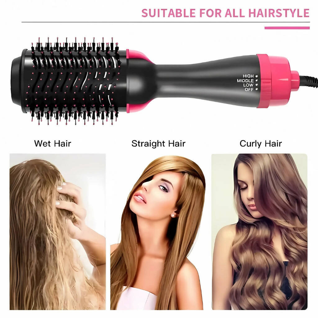 One Step 2-in-1 Hot Air Brush, Hair Dryer, Straightener & Volumizer Unisex Use