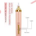 Electric Nail Drill, Rechargeable Machine, with 5 Drill Bits and LED Light