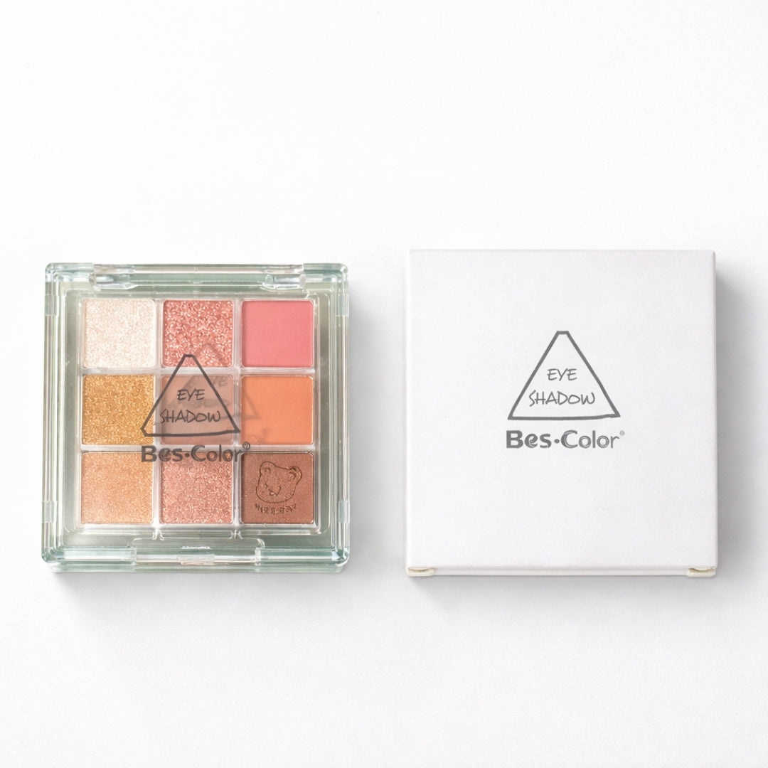 Mix soft matte shades with shimmering finishes for versatile makeup.