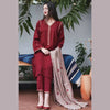 Dhanak 3 Piece Embroidered Suit
