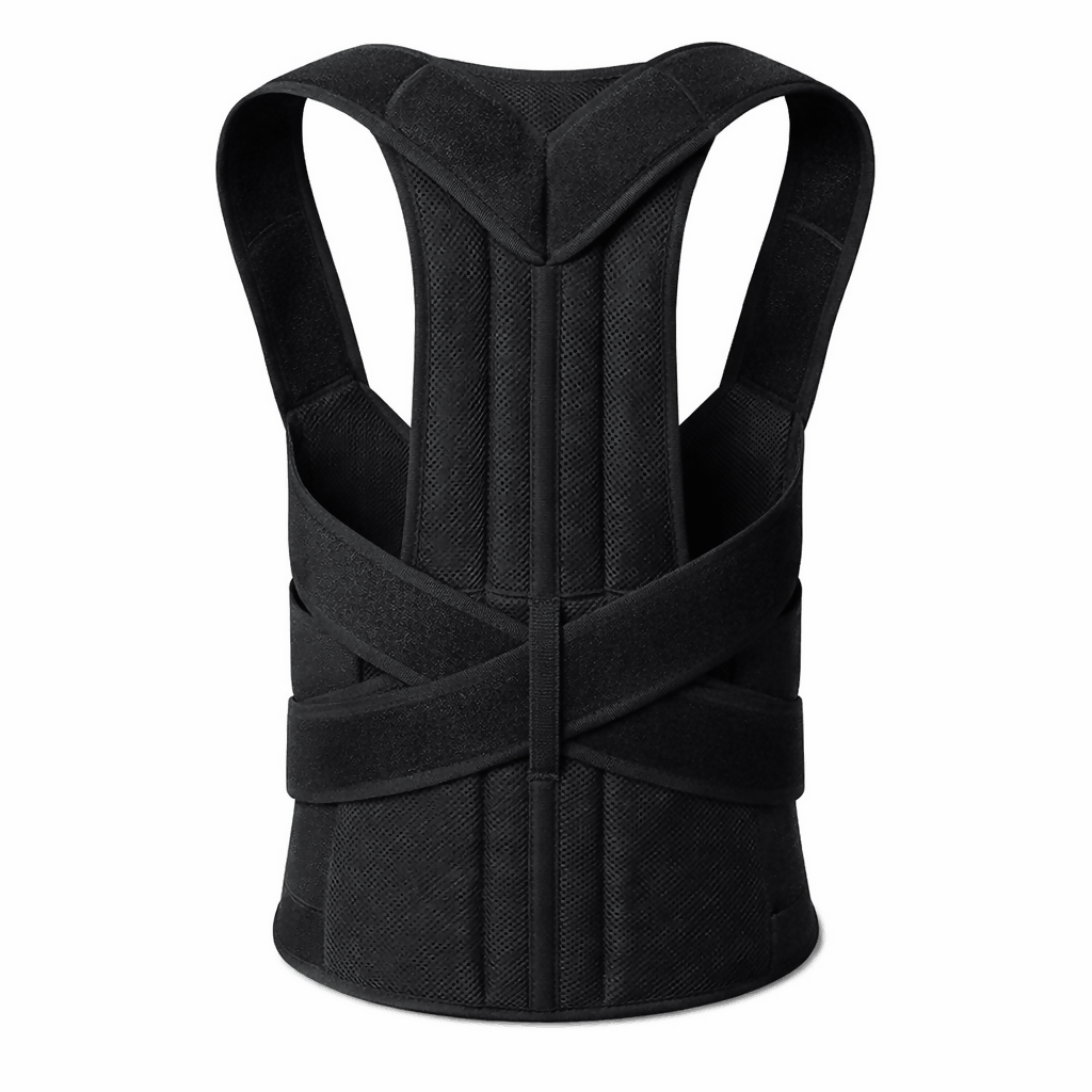 Adjustable Back Support Belt | Posture Corrector | Spine & Shoulder Support Brace | Breathable Upper Back Support for Men & Women -