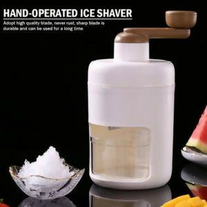 Manual Ice Shaver & Gola Ganda Maker – Portable Ice Crusher Machine for Home Use with Stainless Steel Blades