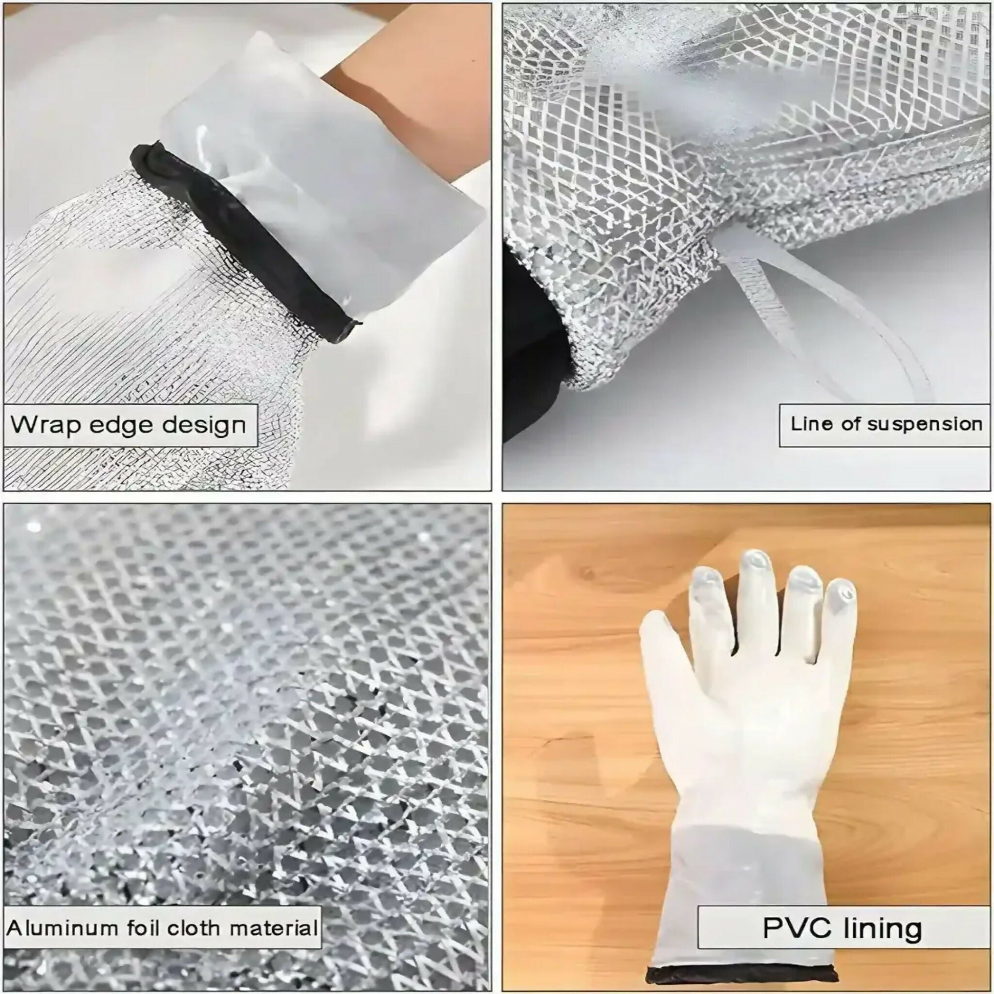 Pack of 1 Heavy-Duty Wire Scrubber Dishwashing Mitt – Heat-Resistant Steel Wire Cleaning Glove for Pots, Pans & Grills