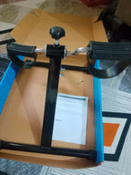 Folding Pedal Exerciser, Mini Exercise Bike Under Desk Bike Foot Pedal Exerciser, Foot Hand Cycle Portable Peddler Machine Bicycle Exerciser Arm Leg Exerciser while Sitting