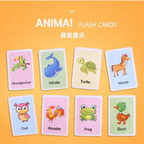 Flash Cards, Montessori Learning English Words & Pocket, 36-Piece Set